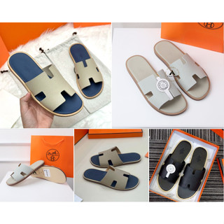 Mới 2024Dép Chữ H Nam Quai Da Cao Cấp Full Màu Đế 2 Lớp Chống Trơn Trượt, Dép Her-Mes Cao Cấp Phong Cách Sang Trọng