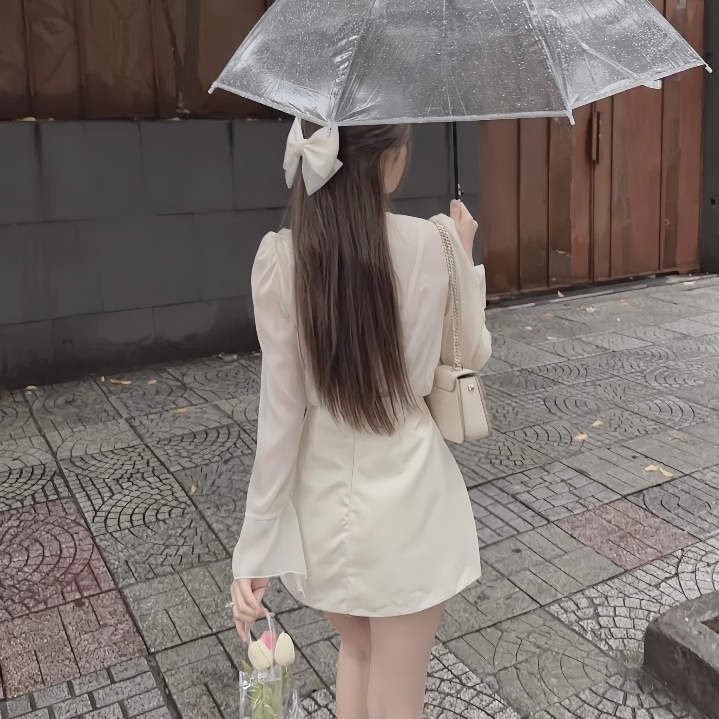 Set Áo Sơ Mi Voan Bèo + Chân Váy Tafta Chữ A Có Quần Trong, Đầm Dự Tiệc Sang Chảnh Dáng Tiểu Thư | BigBuy360 - bigbuy360.vn