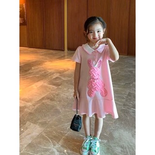 Váy polo thỏ cổ viền bèo cho bé gái tù 10/30kg