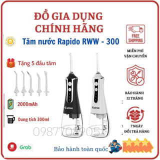 Máy tăm nước cầm tay Rapido RW- 300, bảo hành chính hãng 12 tháng