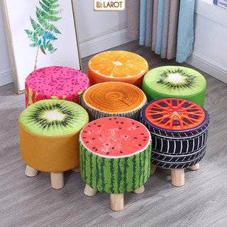 Ghế đôn sofa hoa quả, ghế bàn trà mặt đệm decor phòng thương hiệu Larot- GĐHV( giao ngẫu nhiên)