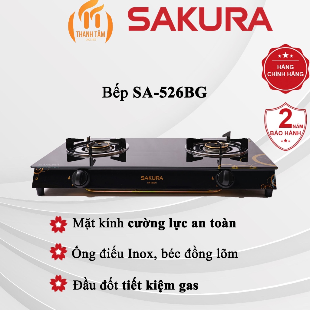 Bếp gas đôi Sakura 526BG