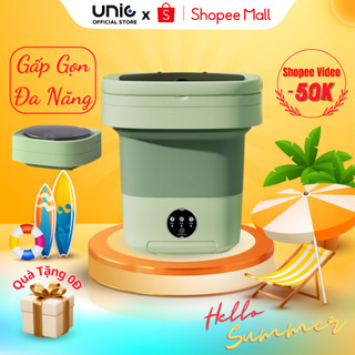 Máy Giặt Mini Gấp Gọn Tự Động METIS Thông Minh, Ánh Sáng Xanh Khử Khuẩn Giặt Vắt Đồ Trẻ Em Đồ Lót Tất Vớ