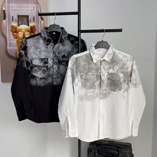  Áo sơ mi nam dài tay vải đũi in họa tiết ICON sang trọng mẫu mới chuẩn shop giá rẻ 