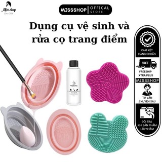 Miếng silicon vệ sinh cọ trang điểm tiện dụng mẫu mới