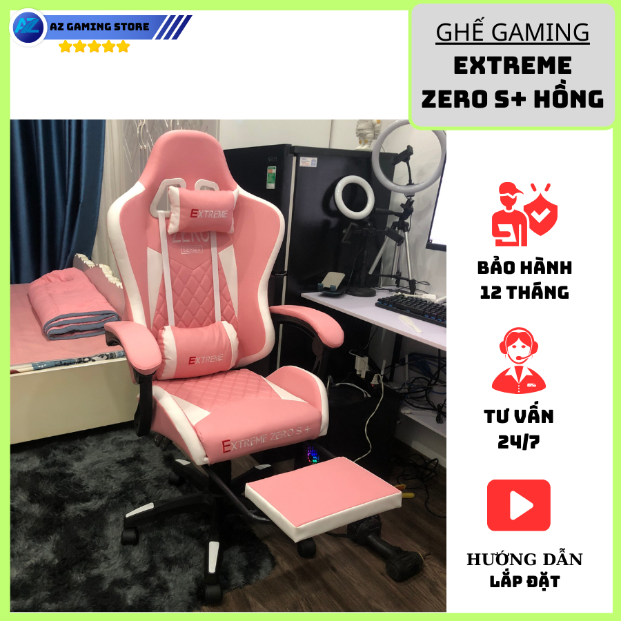Ghế Gaming Extreme Zero S+ Hồng - Ghế chơi game , Livestream, học tập
