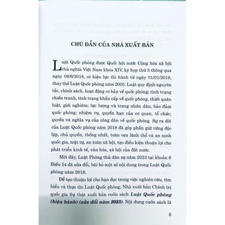 Sách - Luật Quốc Phòng (Hiện Hành) (Sửa Đổi Nam 2023)