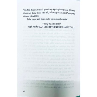 Sách - Luật Quốc Phòng (Hiện Hành) (Sửa Đổi Nam 2023)