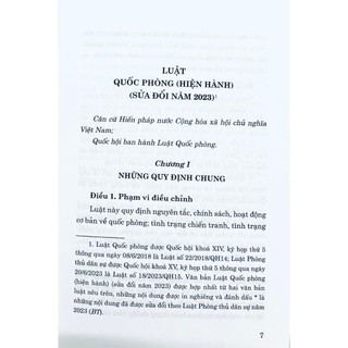 Sách - Luật Quốc Phòng (Hiện Hành) (Sửa Đổi Nam 2023)