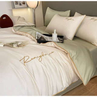 Set vỏ ga gối cotton lụa IGUN BEDDING hoạ tiết thêu hoạt hình siêu đáng yêu