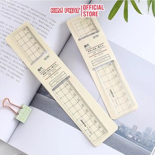 Thước kẻ nhựa zhiheng 18/20cm - 1 cái