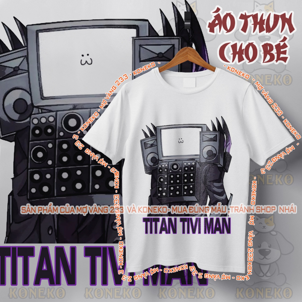 Áo Thun Titan Tivi Man Bao Ngầu, Tivi Man, Tivi Men, TV MAN, Đầu Tv