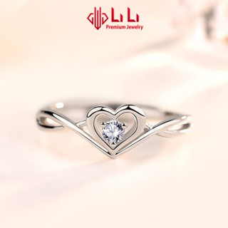 Nhẫn bạc nữ LiLi S925 đính đá CZ cao cấp hình trái tim Alicia LILI_349632