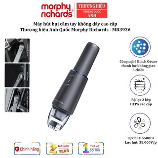 Máy hút bụi cầm tay không dây Morphy Richards MR3936, Công suất 70W, Pin Li-ion 2000mAh - HÀNG NHẬP KHẨU
