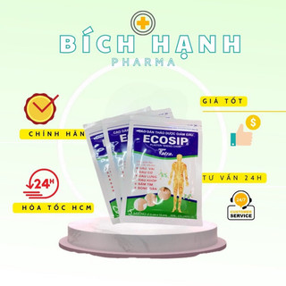 Combo 3 gói dán thảo dược ecosip hỗ trợ giảm đau cơ, đau khớp