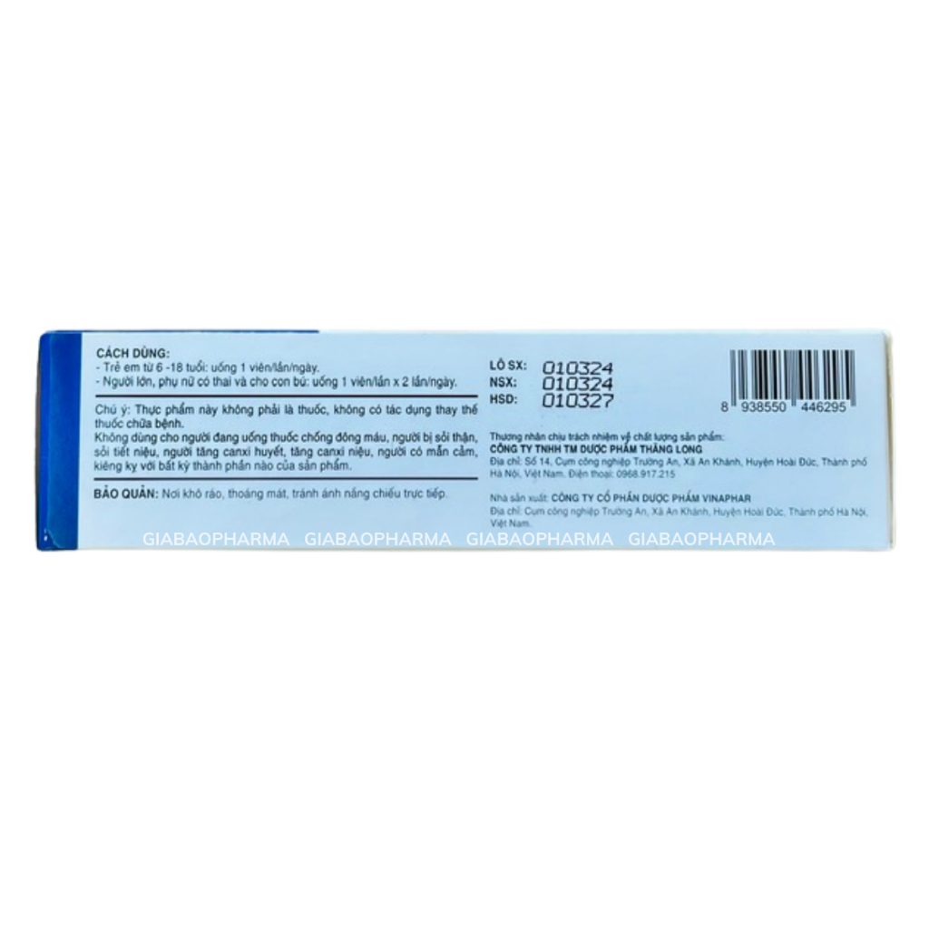 Viên uống Calci Nano Mk7 Maxx hỗ trợ bổ sung canxi, D3 cho cơ thể (Hộp /30 viên)