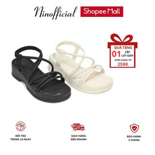 Dép quai hậu nữ sandal đế cao Ninshoes đế dày cao 3p quai mảnh hàng QCCC