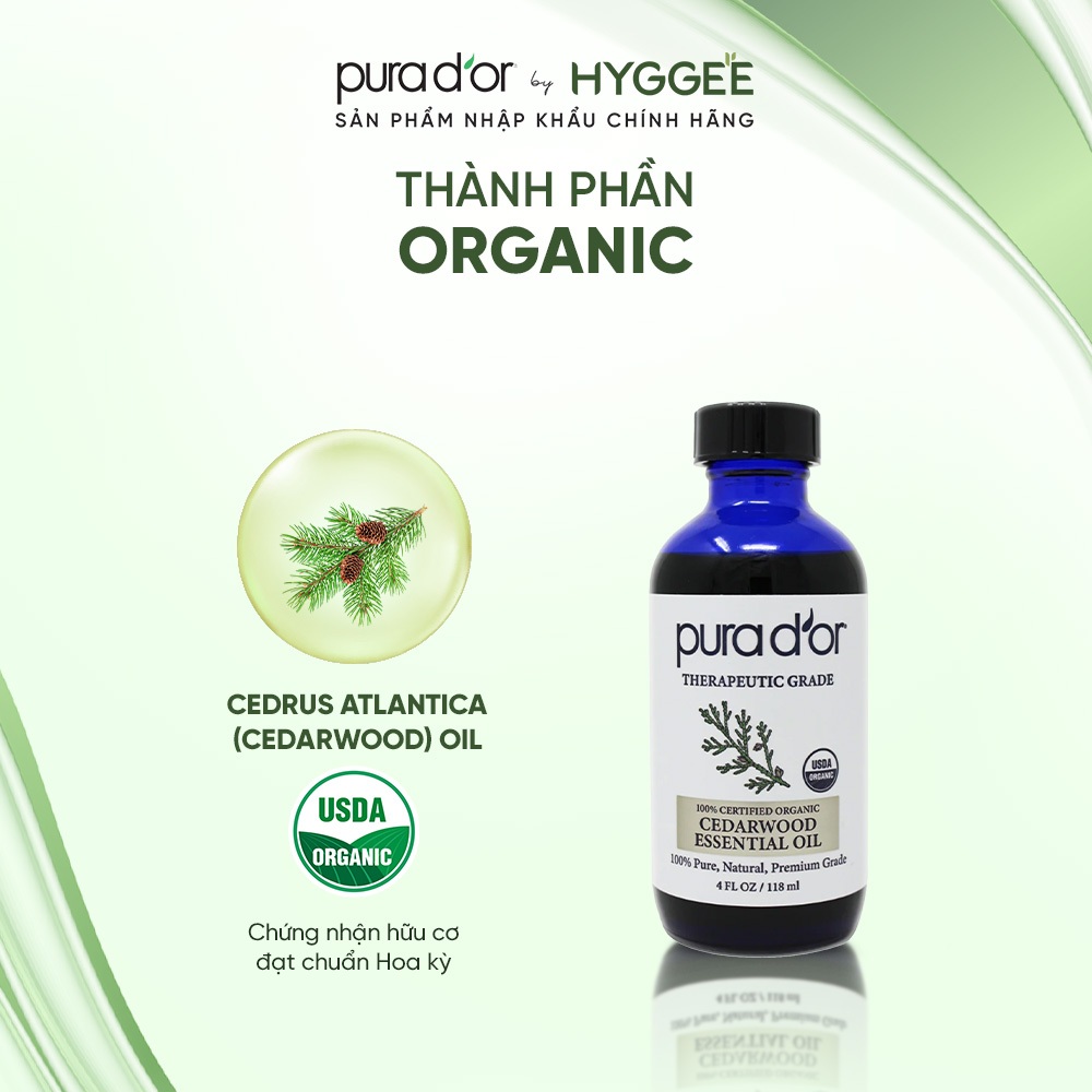 Pura Dor by Hyggee  Tinh dầu gỗ tuyết tùng organic PURA D OR Therapeutic