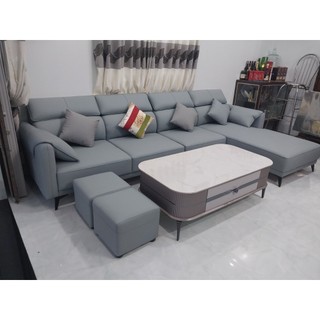 Sofa Góc L CAO CẤP- Sofa da cao cấp  3m2x1m8 < Free Ship Hà Nội >