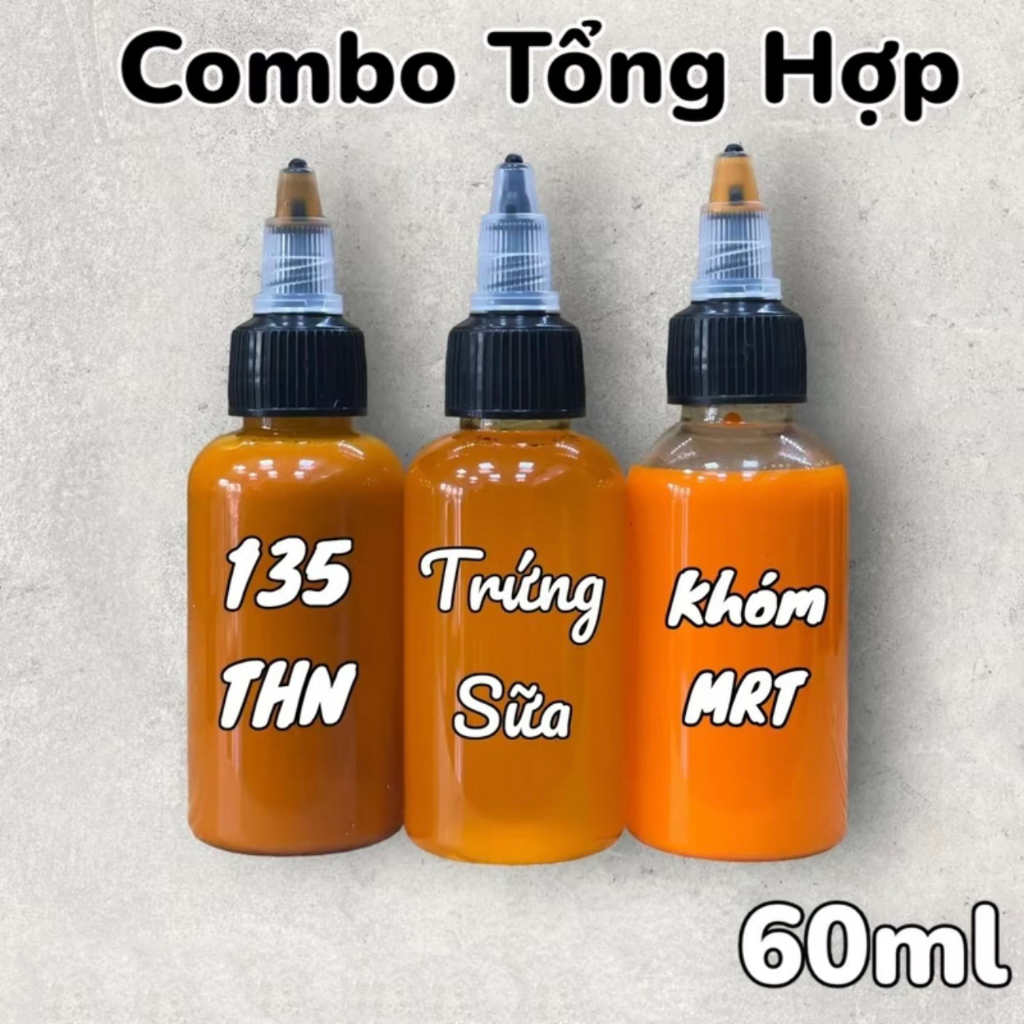 Combo 3 chai chiết 60ml tổng hợp 135 THN-Khóm MRT-Trứng Sữa docauhailu