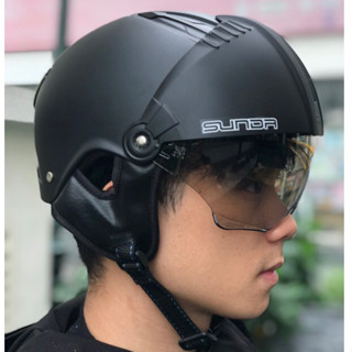 Nón bảo hiểm nửa đầu SUNDA 135D nhiều màu - giấu kính tháo lót Size 54.57cm