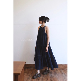 Đầm jeans yếm
