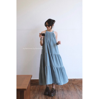 Đầm jeans yếm