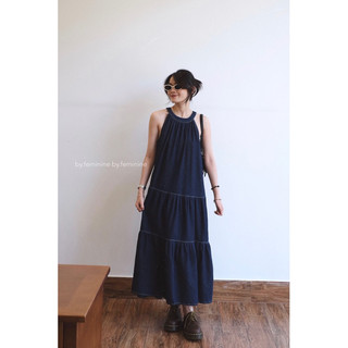 Đầm jeans yếm