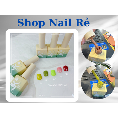 Sơn Jikai lẻ màu hót, sơn gel màu xanh nâu trắng da, sơn gel siêu đặc chính hãng JIKAI Shop Nail Rẻ