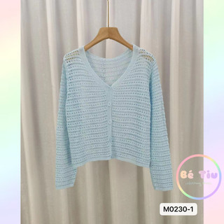 Áo Khoác Dệt Kim, Khoác Cardigan Len Mỏng Phối Lưới Thoáng Khí Thời Trang Mùa Hè Dành Cho Phái Nữ / Bé Tiu Clothing