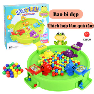 Đồ chơi trẻ em ếch ăn kẹo cho cả gia đình 4 người chơi 48 viên bi- Đồ chơi tương tác trẻ em 3 4 5 6 tuổi, đồ chơi