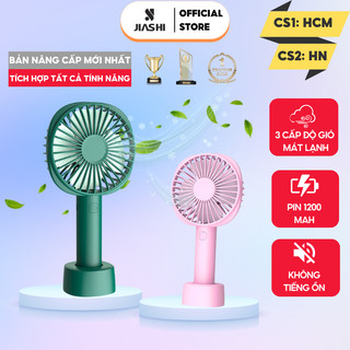 Quạt Cầm Tay Mini JIASHI Để Bàn Không Gây Tiếng, Dung Lượng Pin 1200 mAh,3 Chế Độ Gió Mạnh, Sạc USB, QCT02