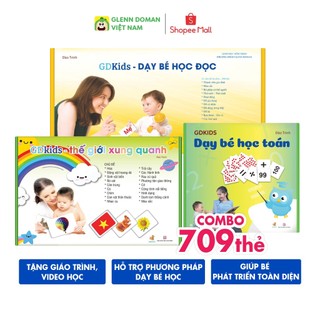 Combo Bộ Thẻ Chuyên Sâu Flashcard Theo Phương Pháp Glenn Doman (Hộp 709 thẻ) - Có Hỗ Trợ Cách Dạy