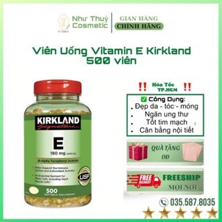 Air mỹ - date 04.2027 by air vitamin e kirkland 500 viên mỹ