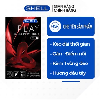 Bao cao su Shell Play Rider 6 tính năng - Hộp 10 cái | SHELL CHÍNH HÃNG