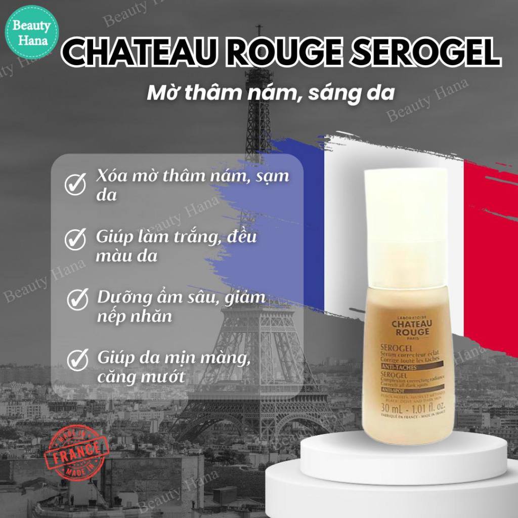 Serum dưỡng trắng, mờ thâm nám Serogel Chateau Rouge Paris 30ml