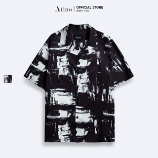  Áo sơ mi cộc tay nam ATINO vải lụa form regular SM4503 