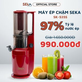 Máy ép chậm trái cây đa năng SEKA nhỏ gọn công suất cao, ép vắt kiệt nước tiện lợi dễ dàng tháo lắp rửa