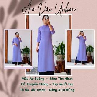 Cách tân suông áo dài xưa form rộng dài nhiều màu áo dài may sẵn cổ truyền thống tay lỡ vải Tô Châu cao cấp