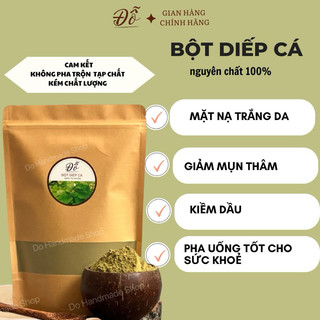100G ; 250G bột rau diếp cá sấy lạnh nguyên chất 100%, trắng da, giảm mụn, giảm sẹo thâm, giảm thâm nám, tàn nhang