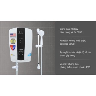 Máy nước nóng trực tiếp Centon 4500W WH8338E EMC (hàng Malaysia bền, bảo hành chính hãng 1 năm)