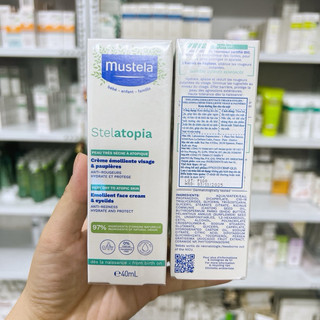Kem Dưỡng Mặt Cho Da Chàm Thể Tạng Mustela Stelatopia Emollient Face Cream 40ml