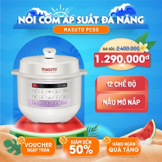 Nồi áp suất điện đa năng Masuto 10in1 dung tích 5L kho, hầm nhừ, nấu cơm, có nấu mở nắp - bảo hành 12 tháng