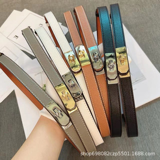 Thắt lưng nữ H.M khoá tròn mạ vàng sang chảnh