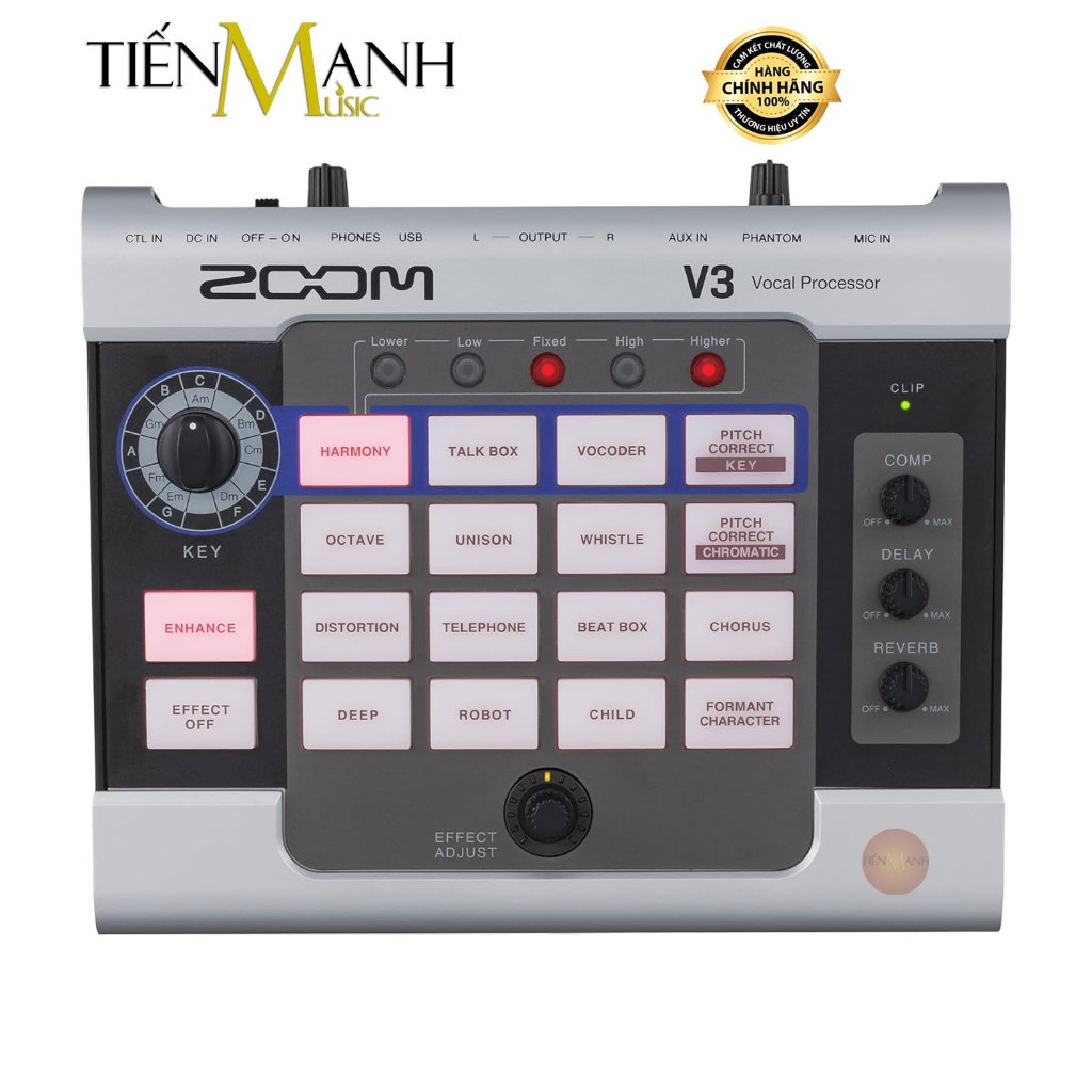 [Chính Hãng] Zoom V3 Vocal Processor - Tạo Hiệu Ứng Diễn Live, Autotune Hát Karaoke, Podcast