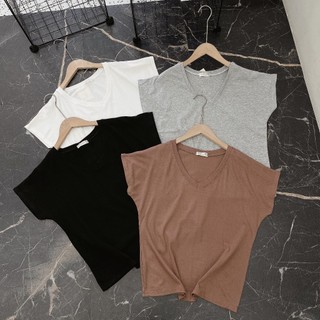 A182- ÁO THUN CỔ TIM TRƠN 4M