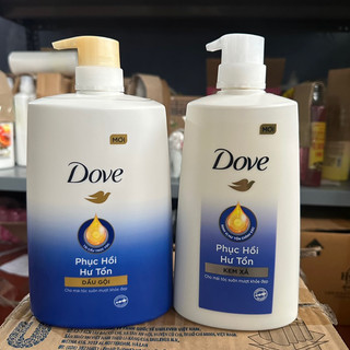 Dầu gội dầu xả dove phục hồi hư tổn 880g 610g