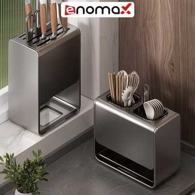 Kệ để dao Enomax để dao kéo dán tường, để bàn chất liệu Thép Cacbon trọn đời không gỉ sét bảo hành 10 năm (Eno 0155)