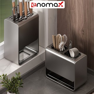 Kệ để dao Enomax để dao kéo dán tường, để bàn chất liệu Thép Cacbon trọn đời không gỉ sét bảo hành 10 năm (Eno 0155)