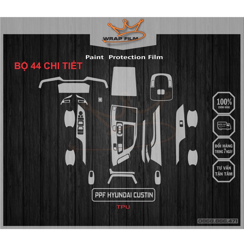 Hyndai Custin PPF bảo vệ nội thất Hyundai Custin 2023